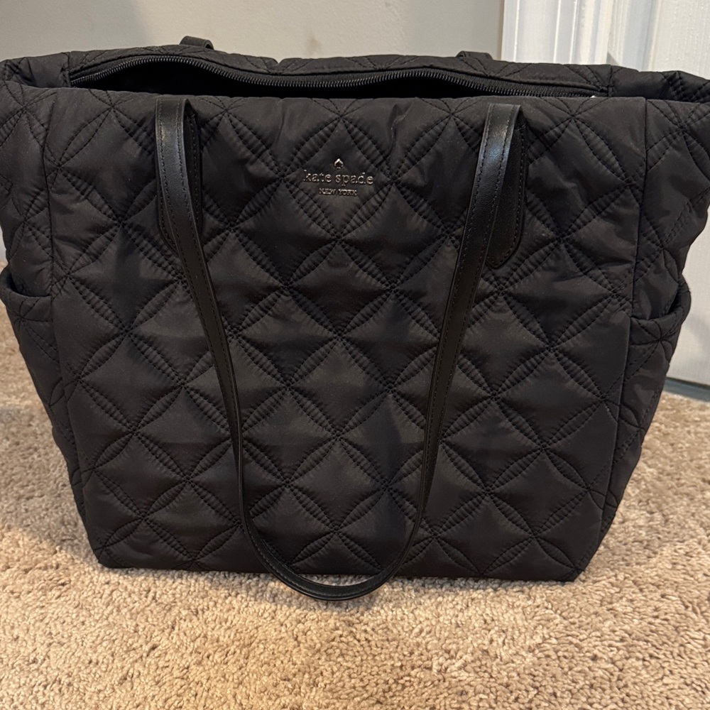 Kate Spade Quilted Black Tote Bag/Diaper Bag